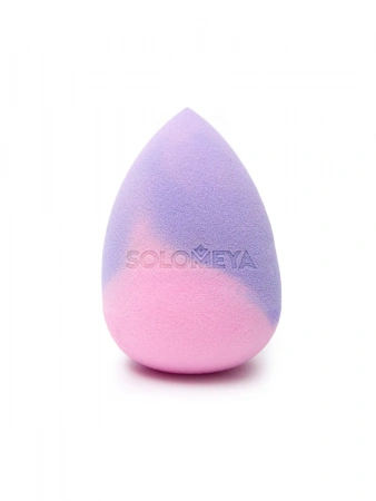 Спонж для макияжа "Капля" меняющий цвет, Фиолетово-розовый Solomeya Color Changing Drop blending sponge, Violet-Pink, 1 шт
